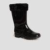 Bottes de pluie fourrées noir femme