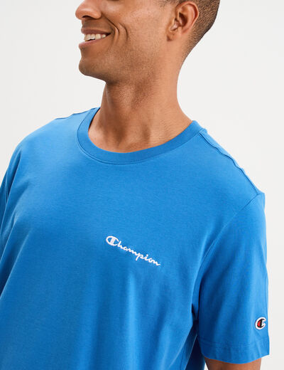 T-shirt &agrave; manches courtes coton Champion bleu homme