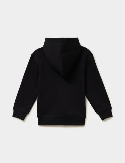 Sweat hoodie 1 poche oversize noir gar&ccedil;on