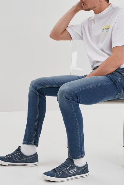Tennis en toile à lacets Creeks bleu homme