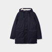 Parka mi-longue doublée à capuche bleu foncé homme