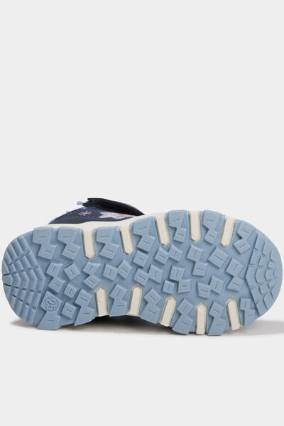 Baskets fourr&eacute;es La Reine des neiges bleu marine fille