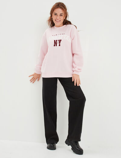 Jeans wide leg taille haute coton denim noir femme