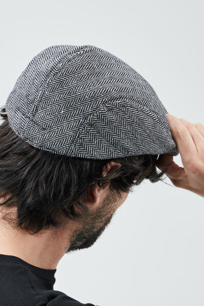 Casquette anglaise gris homme