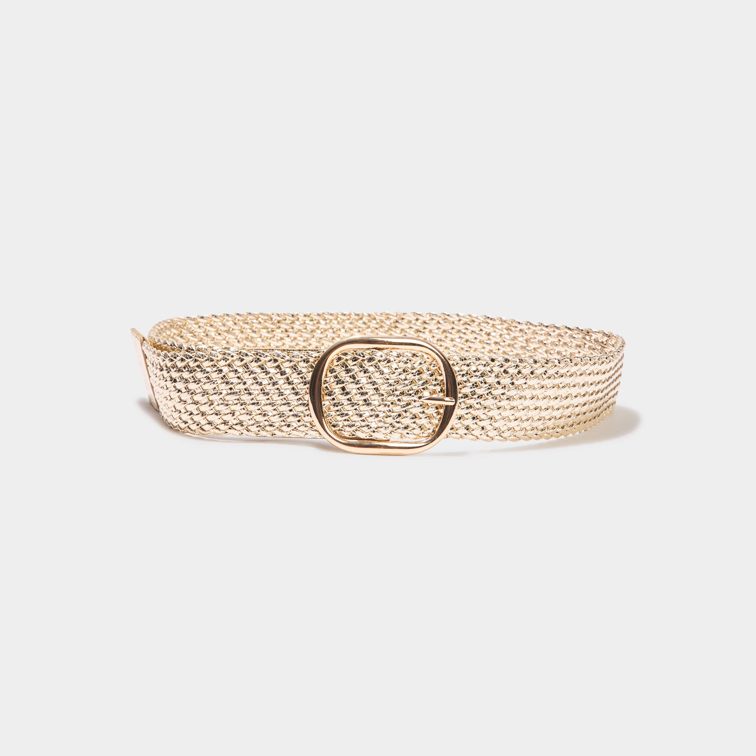 Ceinture tressée couleur or femme LH
