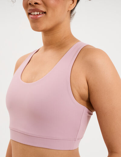 Brassi&egrave;re de sport dos nageur mauve femme