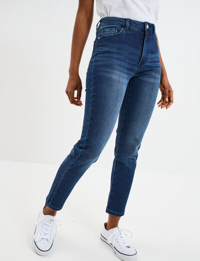 Jean stretch slim 7/8 ème denim brut femme