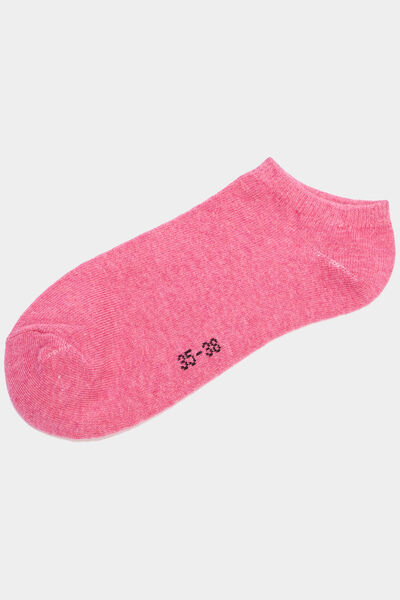 Lot 5 paires chaussettes invisibles rose mixte