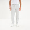 Pantalon chino droit stretch gris clair homme
