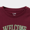 Ensemble pyjama pantalon t-shirt coton bordeaux gar&ccedil;on
