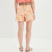 Short évasé avec ceinture ecru femme