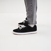 Tennis basses en cuir &agrave; lacets noir homme