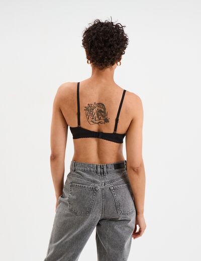 Soutien-gorge emboîtant noir femme