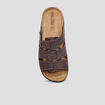Mules avec brides boucles marron homme