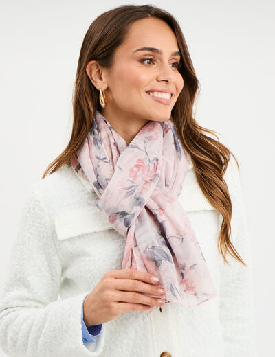 Foulard rose femme