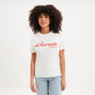 T-shirt manches courtes coton ecru femme
