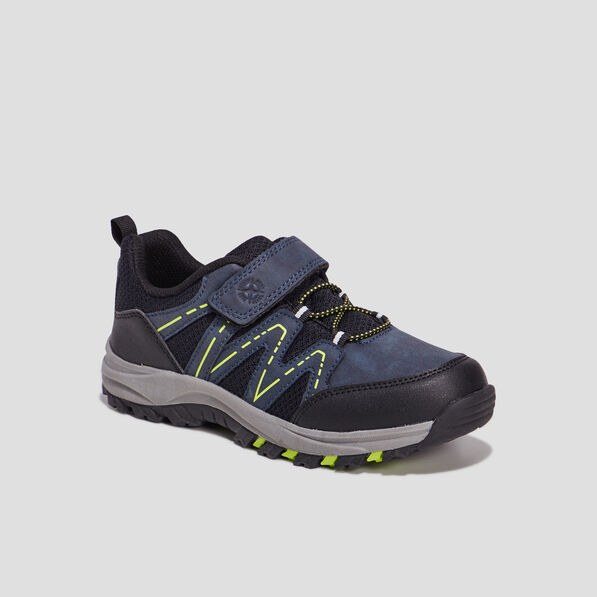 Baskets running à scratchs Trappeur bleu marine garçon