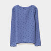 T-shirt côtelé manches longues coton bleu gris fille