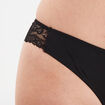 Tanga avec micro dentelle noir femme