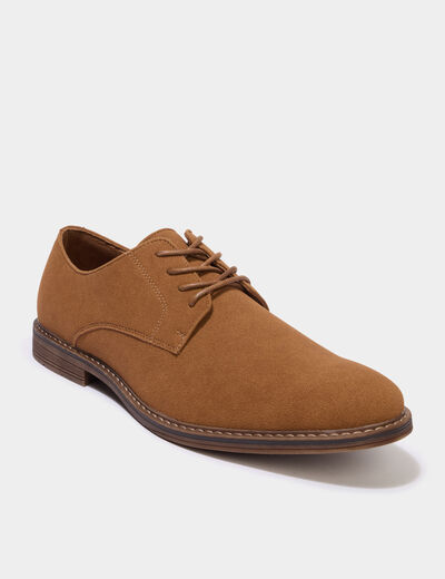 Derbies &agrave; lacets marron clair homme