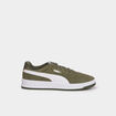 Baskets &agrave; lacets en cuir Puma Clean SD vert kaki homme
