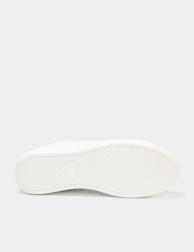 Baskets basses semelles &eacute;paisses blanc femme