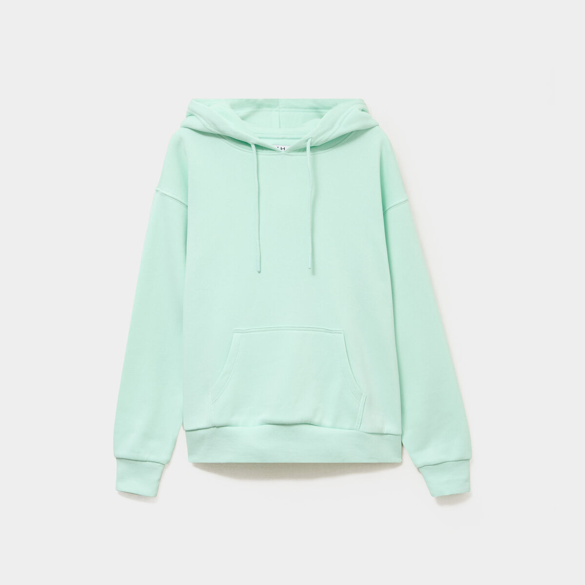 Sweat hoodie molleton &agrave; capuche vert clair femme