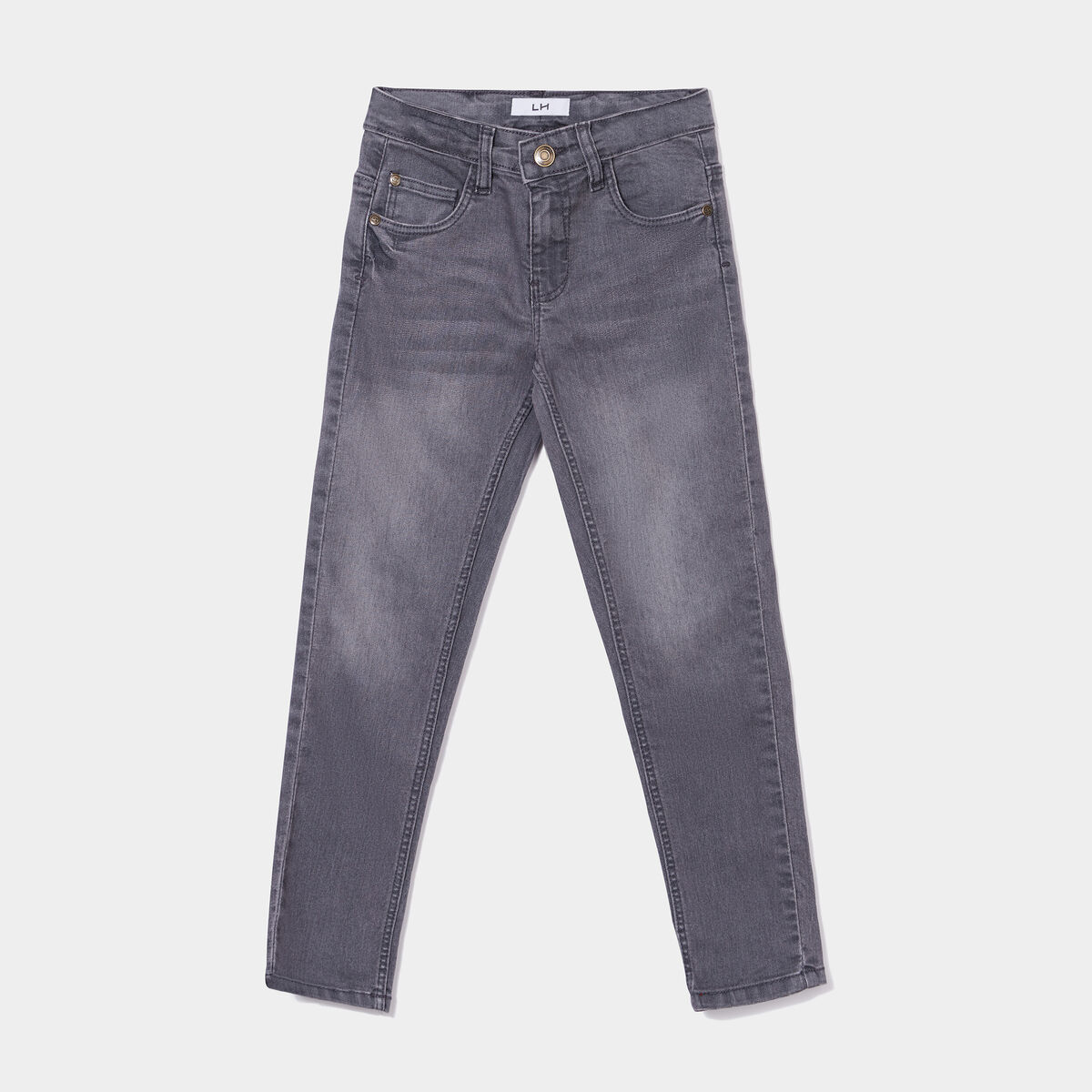 Jeans slim effet stretch gris garçon