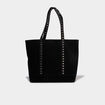 Sac cabas effet su&eacute;dine noir femme