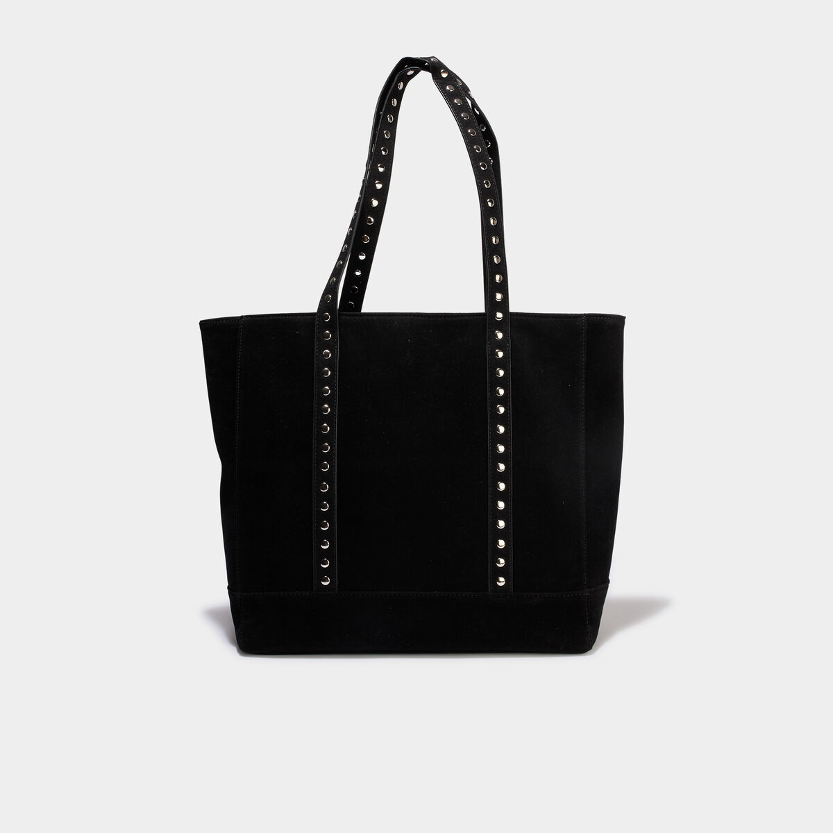 Sac cabas effet su&eacute;dine noir femme