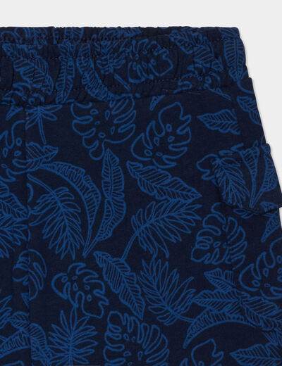 Short avec poches et taille élastiquée bleu marine bébé garçon