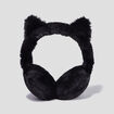 Cache-oreilles sequins fausse fourrure noir fille