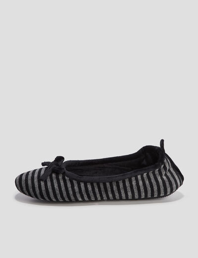 Chaussons ballerines noir femme
