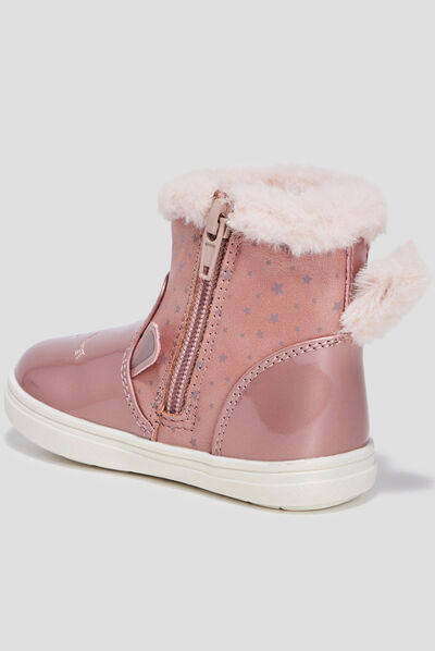 Bottines irisées rose bébé fille