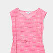 Robe fluide ceintur&eacute;e rose fushia fille