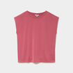 T-shirt manches courtes coupe droite vieux rose femme