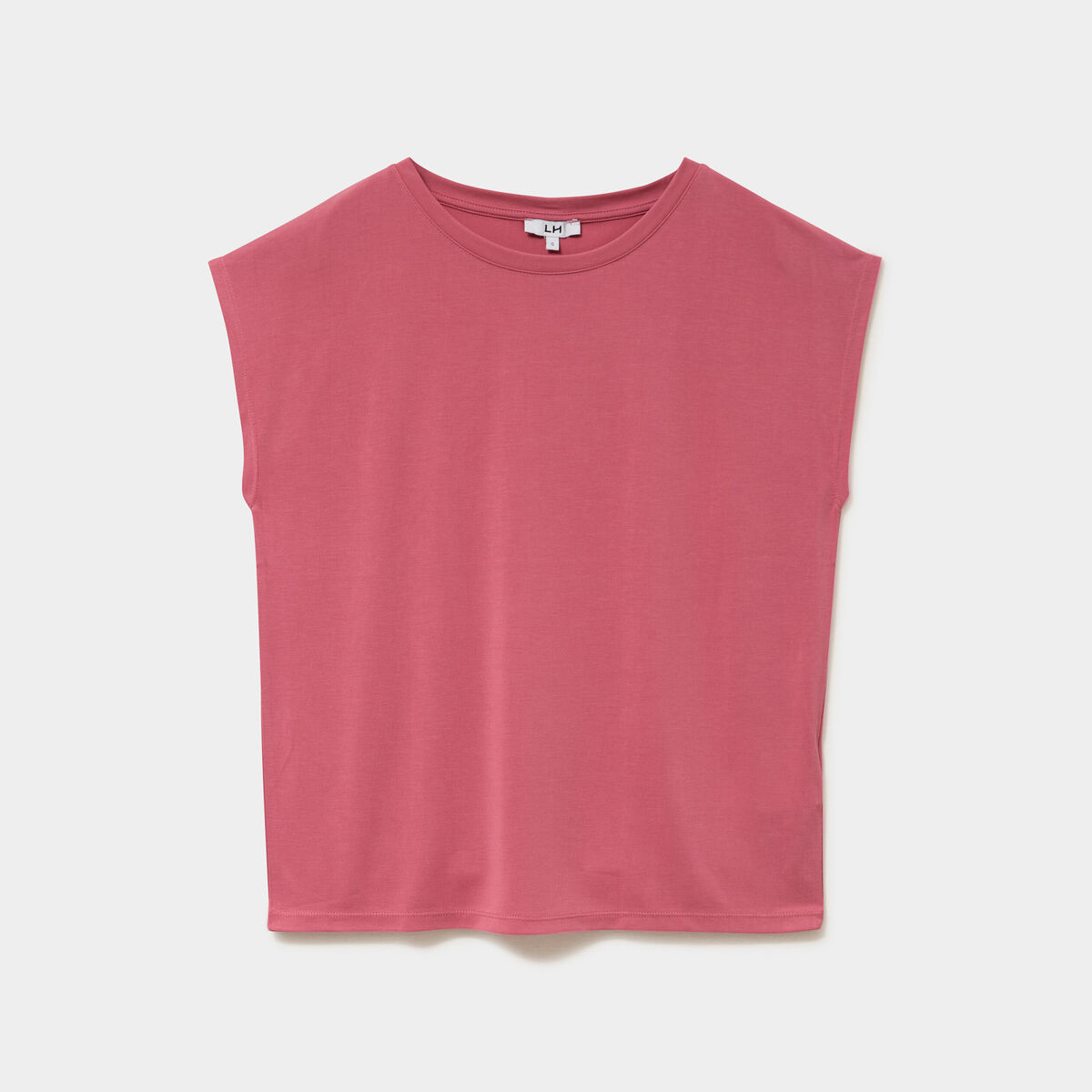 T-shirt manches courtes coupe droite vieux rose femme