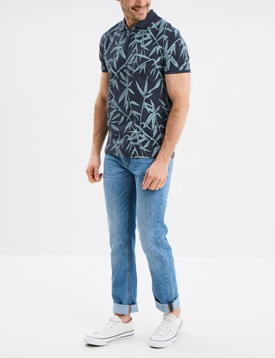 Polo manches courtes Creeks bleu foncé homme