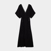 Robe longue &eacute;vas&eacute;e noir femme
