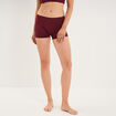 Shorty sans couture taille &eacute;lastiqu&eacute;e prune femme