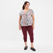 Leggings 7/8ème bordeaux femme grande taille