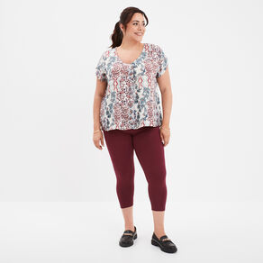 leggings 78eme bordeaux femmegt Leggings 7/8ème bordeaux femme grande taille