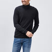 Pull avec col roulé noir homme