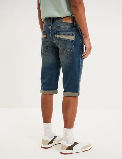 Bermuda short en jean regular denim used homme