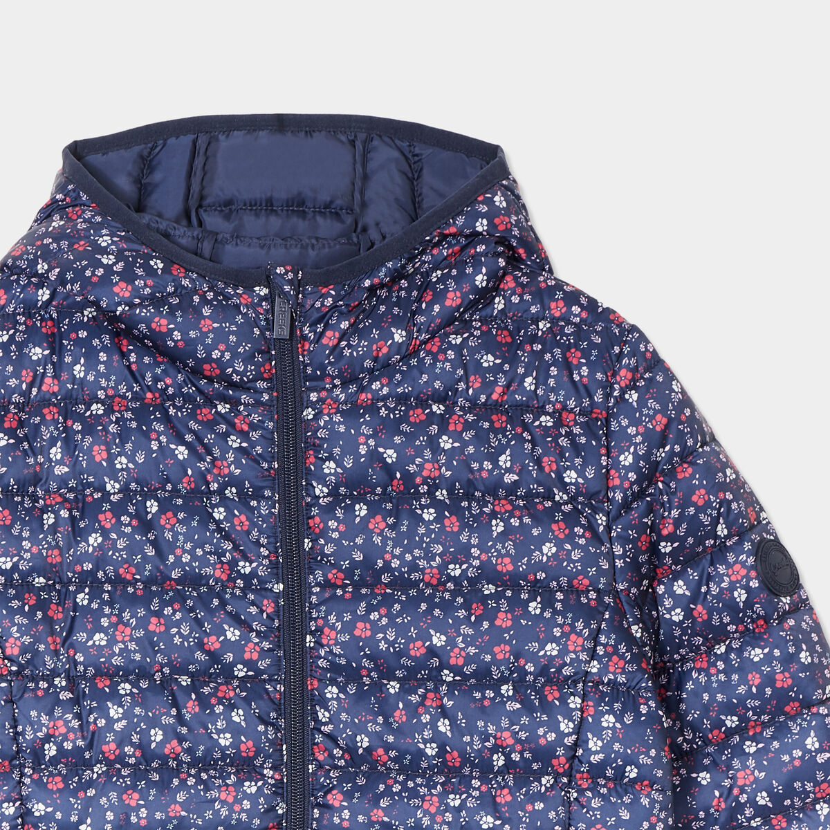 Doudoune l&eacute;g&egrave;re imperm&eacute;able &agrave; capuche bleu marine fille