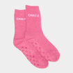 Chaussettes d'int&eacute;rieur La queen rose fushia femme
