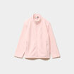 Gilet effet polaire zipp&eacute; col montant rose clair fille
