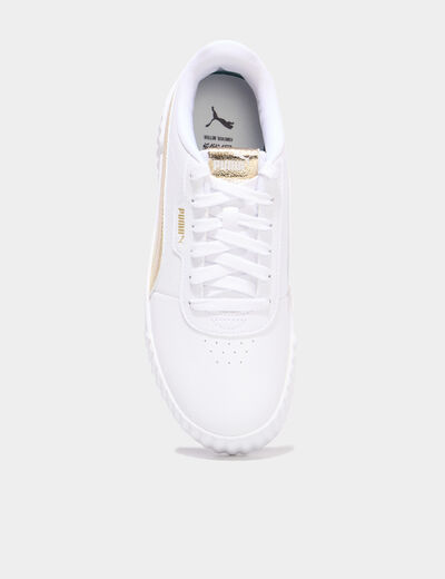 Tennis basses &agrave; lacets Carina 3.0 Puma jaune or femme