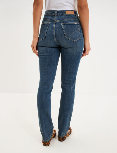 Jeans slim taille haute denim dirty femme