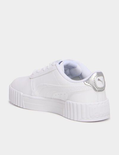 Baskets Puma Carina 3.0 Floral gris argent fille